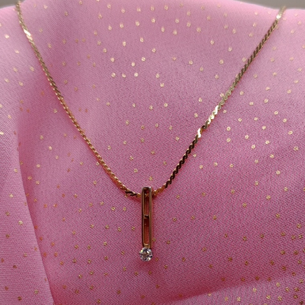 D'Orlan Elegant Gold Pendant Necklace